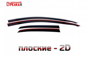 Дефлекторы окон 2D с хром накладками Стрелка11 KIA (КИА) Ceed (Сид)  3 CD (2018-2024) 3 CD хэтчбэк