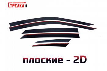 4 899 р. Дефлекторы окон 2D Стрелка11  Geely Tugella  FY11,HPBA4 (2019-2023) дорестайлинг (черные)  с доставкой в г. Екатеринбург. Увеличить фотографию 1