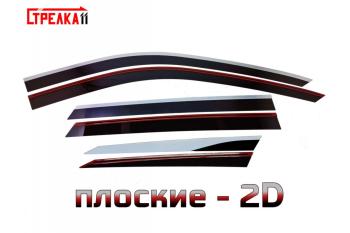 Дефлекторы окон (широкий хром) 2D Стрелка11 EXEED RX (РИкс) (2022-2025) ()