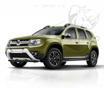 8 249 р. Пороги труба d63 ч. сталь Russtal (v2) Renault Duster HS рестайлинг (2015-2021)  с доставкой в г. Екатеринбург. Увеличить фотографию 1