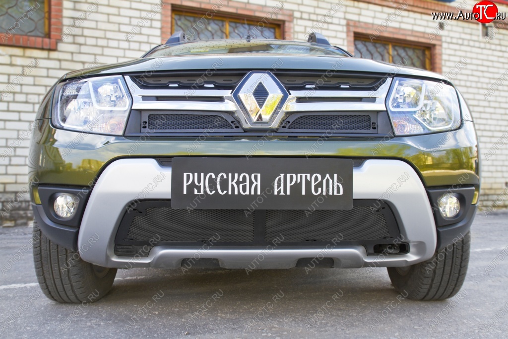 1 139 р. Защитная сетка решетки радиатора РА Renault Duster HS рестайлинг (2015-2021)  с доставкой в г. Екатеринбург