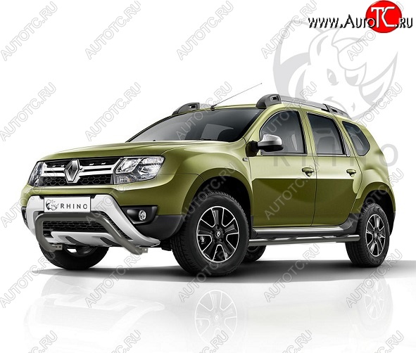 5 699 р. Защита переднего бампера (Ø63 мм волна, нержавейка) Russtal Renault Duster HS рестайлинг (2015-2021)  с доставкой в г. Екатеринбург