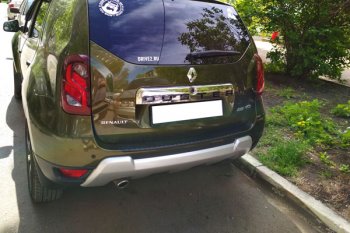 899 р. Защитная накладка заднего бампера Тюн-Авто  Renault Duster  HS (2010-2021) дорестайлинг, рестайлинг  с доставкой в г. Екатеринбург. Увеличить фотографию 2