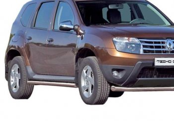 22 999 р. Защита порогов ТехноСфера (Техно Сфера) (нержавейка, 63.5 mm)  Renault Duster  HS (2010-2015) дорестайлинг  с доставкой в г. Екатеринбург. Увеличить фотографию 1