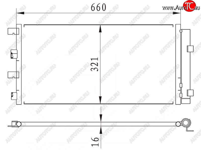 5 499 р. Радиатор кондиционера SAT  Renault Duster  HS (2010-2015) дорестайлинг  с доставкой в г. Екатеринбург