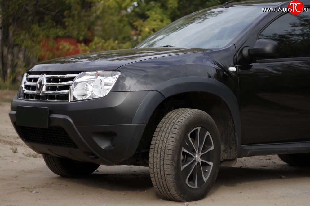 8 599 р. Накладки арок RA (комплект) Renault Duster HS дорестайлинг (2010-2015) (Поверхность шагрень)  с доставкой в г. Екатеринбург