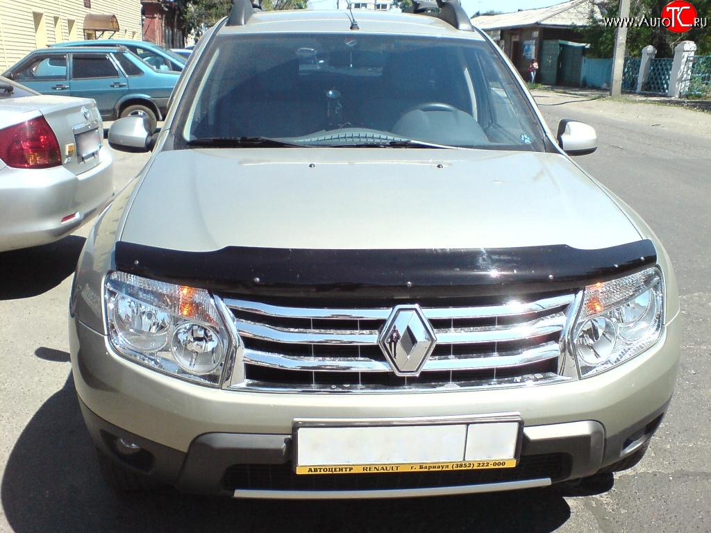 2 799 р. Дефлектор капота NovLine Renault Duster HS дорестайлинг (2010-2015)  с доставкой в г. Екатеринбург