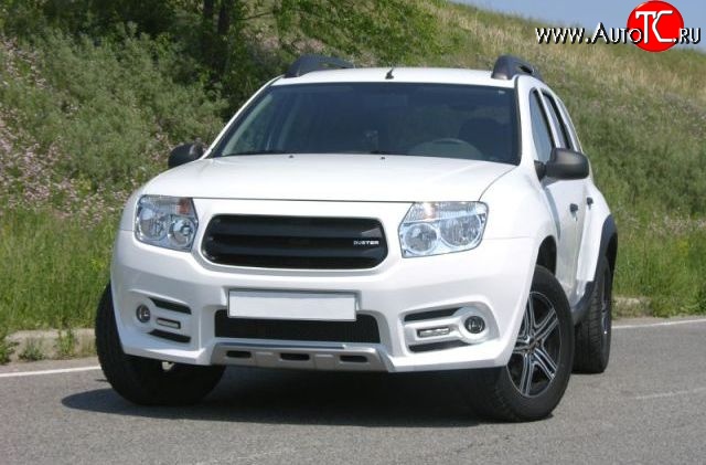 15 999 р. Передний бампер Sport Renault Duster HS дорестайлинг (2010-2015) (Неокрашенный)  с доставкой в г. Екатеринбург