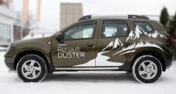 13 099 р. Широкая защита порогов (рестайлинг) Russtal Renault Duster HS рестайлинг (2015-2021) (Защита порогов с со скосами на торцах (вариант 1))  с доставкой в г. Екатеринбург. Увеличить фотографию 4