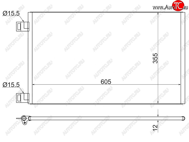 5 499 р. Радиатор кондиционера SAT  Renault Kangoo  KW0 (2008-2013) дорестайлинг  с доставкой в г. Екатеринбург