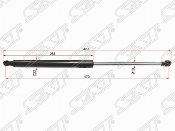 Газовый упор крышки багажника SAT Renault Kaptur дорестайлинг (2016-2020)