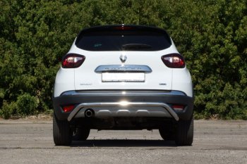 18 849 р. Защита заднего бампера Petroil Tuning Волна (d51)  Renault Kaptur (2016-2020) дорестайлинг (Нержавеющая полированная сталь)  с доставкой в г. Екатеринбург. Увеличить фотографию 2