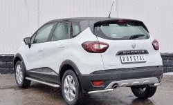 10 999 р. Защита заднего бампера (Ø42 мм уголки, нержавейка) SLITKOFF Renault Kaptur дорестайлинг (2016-2020)  с доставкой в г. Екатеринбург. Увеличить фотографию 2