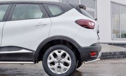 10 999 р. Защита заднего бампера (Ø42 мм уголки, нержавейка) SLITKOFF Renault Kaptur дорестайлинг (2016-2020)  с доставкой в г. Екатеринбург. Увеличить фотографию 4