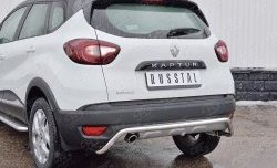 12 399 р. Защита заднего бампера (Ø42 мм волна, нержавейка) SLITKOFF Renault Kaptur дорестайлинг (2016-2020)  с доставкой в г. Екатеринбург. Увеличить фотографию 3