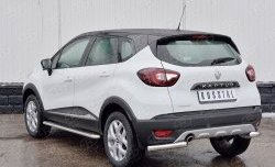 11 999 р. Защита заднего бампера (Ø63 мм уголки, нержавейка) SLITKOFF Renault Kaptur дорестайлинг (2016-2020)  с доставкой в г. Екатеринбург. Увеличить фотографию 2