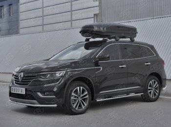 12 999 р. Защита переднего бампера (Ø42 мм, нержавейка) SLITKOFF Renault Koleos 2 (2016-2024)  с доставкой в г. Екатеринбург. Увеличить фотографию 3