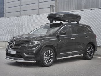 15 999 р. Защита переднего бампера (Ø63 мм, нержавейка) SLITKOFF Renault Koleos 2 (2016-2024)  с доставкой в г. Екатеринбург. Увеличить фотографию 3