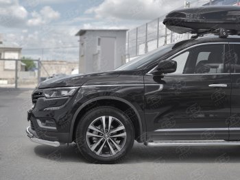 10 649 р. Защита переднего бампера (2 трубы Ø63 и 42 мм, нержавейка) Russtal  Renault Koleos  2 (2016-2024)  с доставкой в г. Екатеринбург. Увеличить фотографию 4