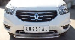 15 299 р. Одинарная защита переднего бампера диаметром 63 мм Russtal Renault Koleos 1 Phase 2 (2011-2013)  с доставкой в г. Екатеринбург. Увеличить фотографию 2