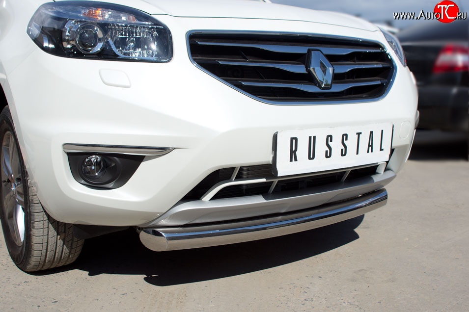 15 999 р. Одинарная защита переднего бампера диаметром 76 мм Russtal Renault Koleos 1 Phase 2 (2011-2013)  с доставкой в г. Екатеринбург