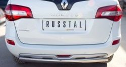 18 549 р. Защита заднего бампера (Ø75x42 мм, нержавейка) Russtal Renault Koleos 1 Phase 2 (2011-2013)  с доставкой в г. Екатеринбург. Увеличить фотографию 2