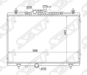 Радиатор двигателя SAT Renault Koleos 1 Phase 2 (2011-2013)