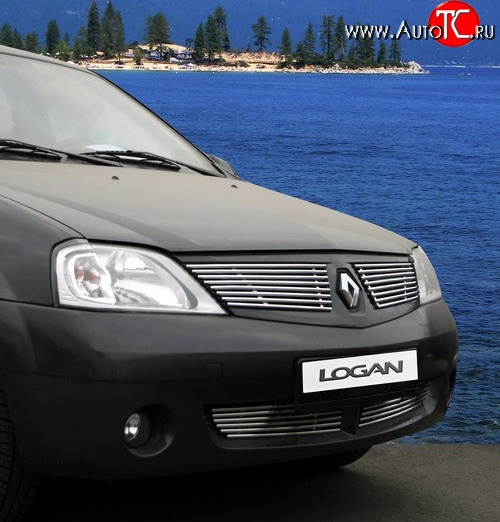 4 148 р. Декоративные вставки решетки радиатора Novline Renault Logan 1 дорестайлинг (2004-2010)  с доставкой в г. Екатеринбург