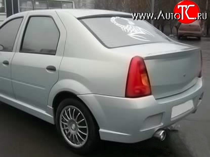 2 699 р. Лип спойлер Street Renault Logan 1 дорестайлинг (2004-2010) (Неокрашенный)  с доставкой в г. Екатеринбург