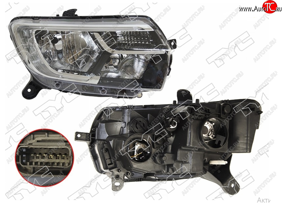 13 649 р. Правая фара TYC Renault Logan 2 рестайлинг (2018-2024)  с доставкой в г. Екатеринбург