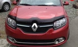 2 799 р. Дефлектор капота NovLine Renault Logan 2 рестайлинг (2018-2024)  с доставкой в г. Екатеринбург. Увеличить фотографию 1