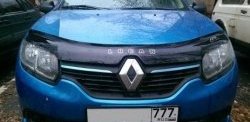 999 р. Дефлектор капота Russtal Renault Logan 2 рестайлинг (2018-2024)  с доставкой в г. Екатеринбург. Увеличить фотографию 1