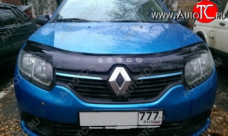 999 р. Дефлектор капота Russtal Renault Logan 2 рестайлинг (2018-2024)  с доставкой в г. Екатеринбург