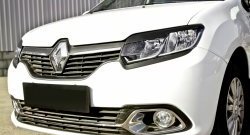 699 р. Реснички на фары RA Renault Logan 2 дорестайлинг (2014-2018) (Неокрашенные)  с доставкой в г. Екатеринбург. Увеличить фотографию 4