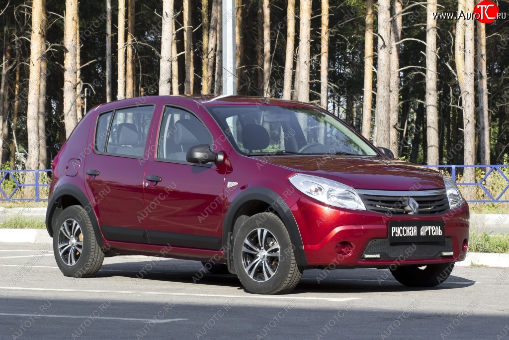 2 489 р. Накладки на колёсную арку RA (Передняя правая)  Renault Sandero Stepway  (BS) (2010-2014) (Поверхность шагрень)  с доставкой в г. Екатеринбург