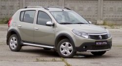 3 099 р. Молдинги дверей RA (узкие, комплект) Renault Sandero (BS) (2009-2014) (Поверхность шагрень)  с доставкой в г. Екатеринбург. Увеличить фотографию 2