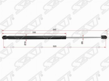 Газовый упор крышки багажника SAT Renault Sandero Stepway (BS) (2010-2014)