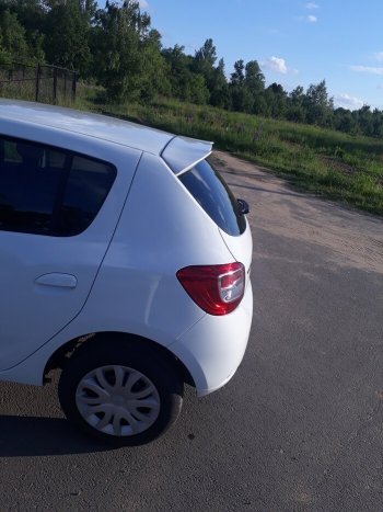 6 499 р. Спойлер INMAX Renault Sandero (B8) дорестайлинг (2014-2018) (неокрашенный)  с доставкой в г. Екатеринбург. Увеличить фотографию 3