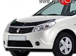 2 699 р. Дефлектор капота NovLine  Renault Sandero  (BS) - Sandero Stepway  (BS)  с доставкой в г. Екатеринбург. Увеличить фотографию 1