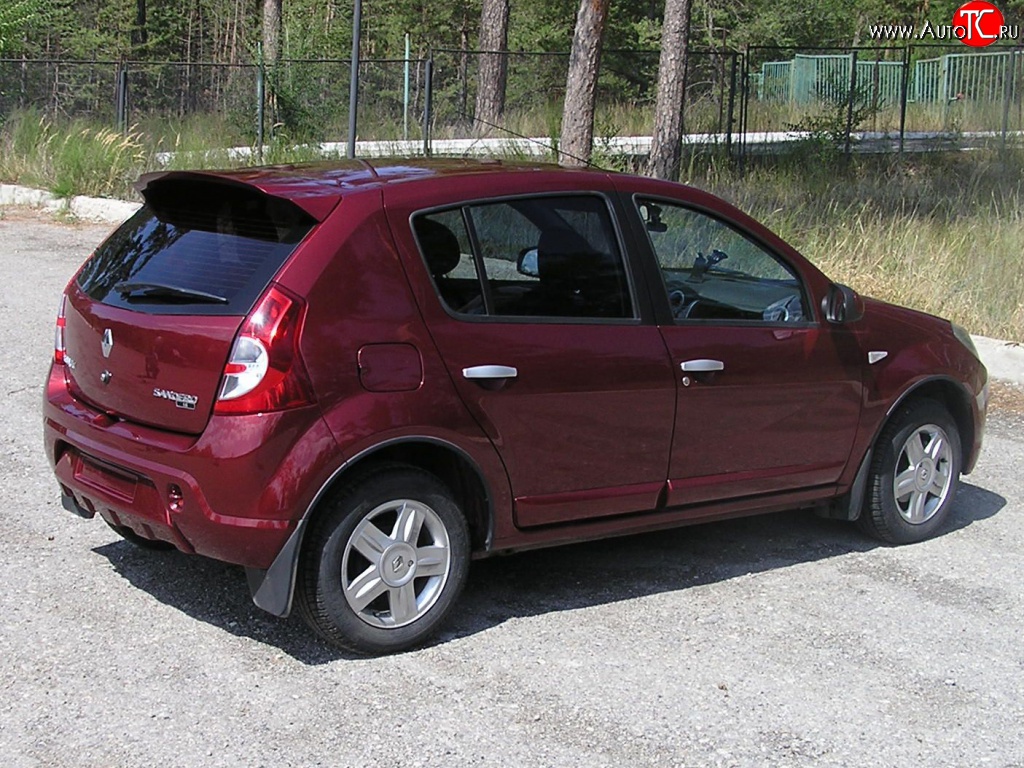 4 649 р. Спойлер Kart RS 2 Renault Sandero (BS) (2009-2014) (Неокрашенный)  с доставкой в г. Екатеринбург