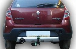 8 349 р. Фаркоп (Stepway) Лидер Плюс  Renault Sandero Stepway  (BS) (2010-2014) (Без электропакета)  с доставкой в г. Екатеринбург. Увеличить фотографию 1