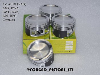 Поршни (VolksWagen 2,0 AXX (CR=9,0) кольца 1,2/1,5/2,0) СТИ Audi A3 (8P1 хэтчбэк 3 дв.,  8PA хэтчбэк 5 дв.), Volkswagen Golf (5), Passat (B6)  (диаметр поршня: 82,50 мм)