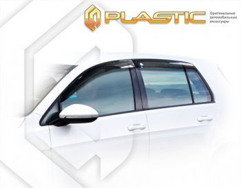 Дефлектора окон CA-Plastic Volkswagen (Волксваген) Golf (Гольф)  7 (2012-2017) 7 дорестайлинг, хэтчбэк 5 дв.  (Classic полупрозрачный)