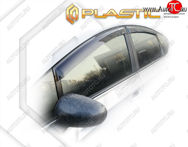 1 839 р. Дефлектора окон CA-Plastic  Toyota Prius ( Alfa лифтбек,  Alfa универсал) (2011-2024) рестайлинг, рестайл (Classic полупрозрачный, Без хром. молдинга)  с доставкой в г. Екатеринбург