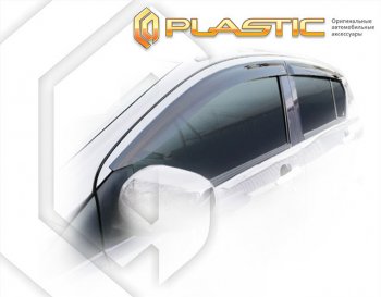 1 839 р. Ветровики дверей CA-Plastic  Subaru Pleo Plus  LA300F, LA310F (2012-2017) хэтчбек 5 дв. дорестайлинг, хэтчбек 5 дв. рестайлинг (Classic полупрозрачный)  с доставкой в г. Екатеринбург. Увеличить фотографию 1