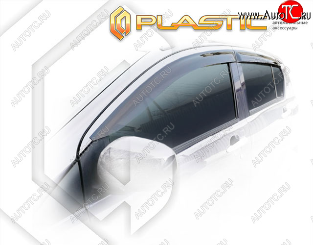 1 839 р. Ветровики дверей CA-Plastic  Subaru Pleo Plus  LA300F, LA310F (2012-2017) хэтчбек 5 дв. дорестайлинг, хэтчбек 5 дв. рестайлинг (Classic полупрозрачный)  с доставкой в г. Екатеринбург