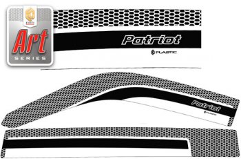 Ветровики дверей CA-Plsastic Уаз (uaz) Патриот (Patriot)  23632 (2014-2024) 23632 1 рестайлинг пикап, 2-ой рестайлинг пикап