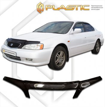 2 199 р. Дефлектор капота (exclusive) CA-Plastic  Honda Saber  2 (1998-2001) дорестайлинг (Classic чёрный, Без надписи)  с доставкой в г. Екатеринбург. Увеличить фотографию 1