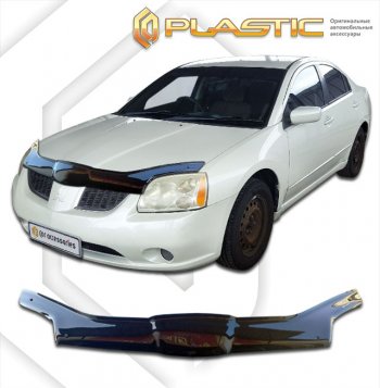 2 199 р. Дефлектор капота (exclusive) CA-Plastic  Mitsubishi Galant (2004-2012) (Classic черный, Без надписи)  с доставкой в г. Екатеринбург. Увеличить фотографию 1