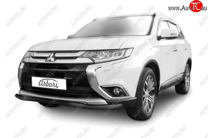 11 699 р. Защита переднего бампера (диаметр 57 мм) Arbori Mitsubishi Outlander GF 2-ой рестайлинг (2015-2018)  с доставкой в г. Екатеринбург